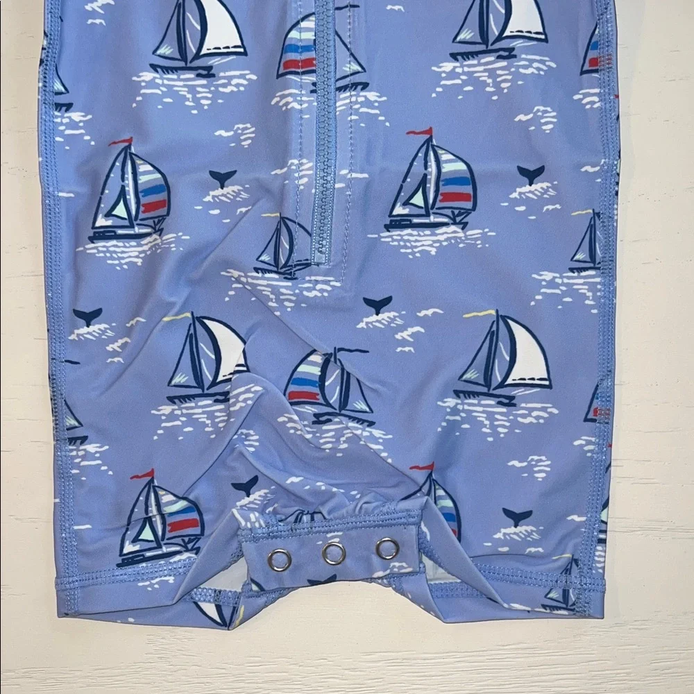 Ruggedbutts Baby Boy Sailboat Nautical Rashguard Swim 0-3 3-6 6-12 months